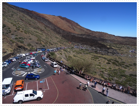 Crazy parking at Mount Teide Crazy parking at Mount Teide